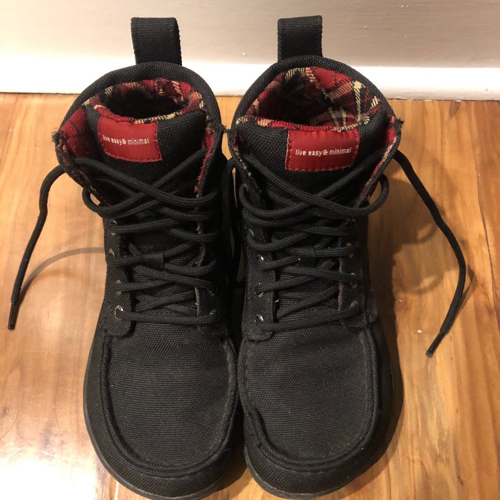 LEMS Black Chukka Canvas Boots,  Women's size 7.5